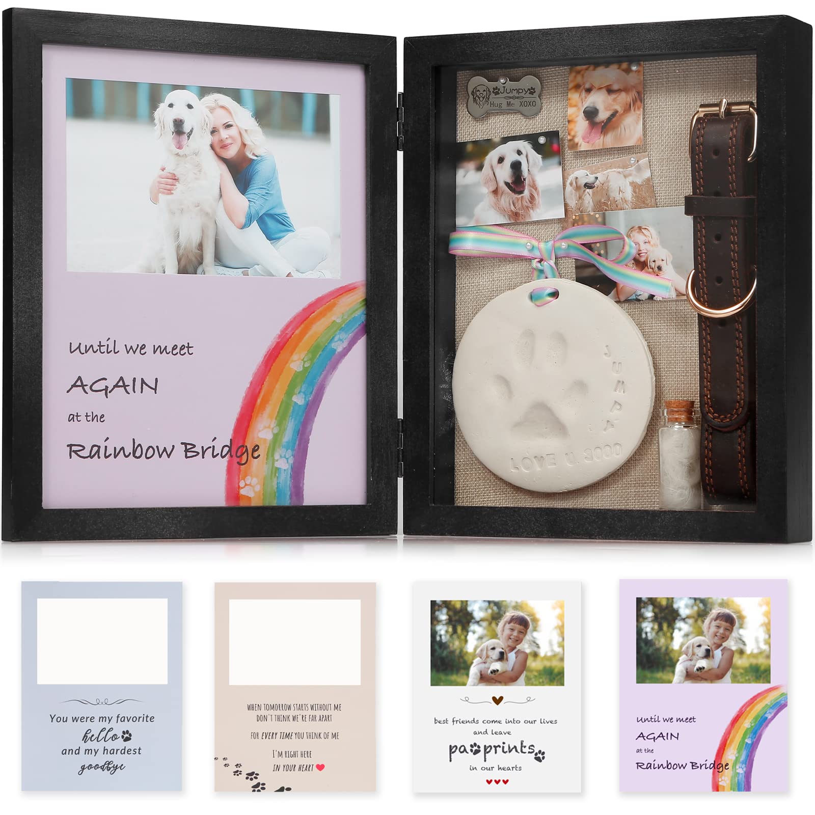 Snapklik.com : JupDec Dog Memorial Gifts Pet Shadow Box Wooden Picture ...