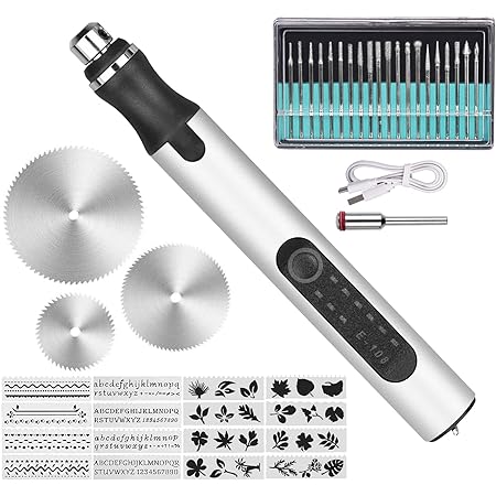 Penna Incisore Elettrica Professionale - Con Stencil E Punte Per Metallo, Vetro, Legno - Foto 10