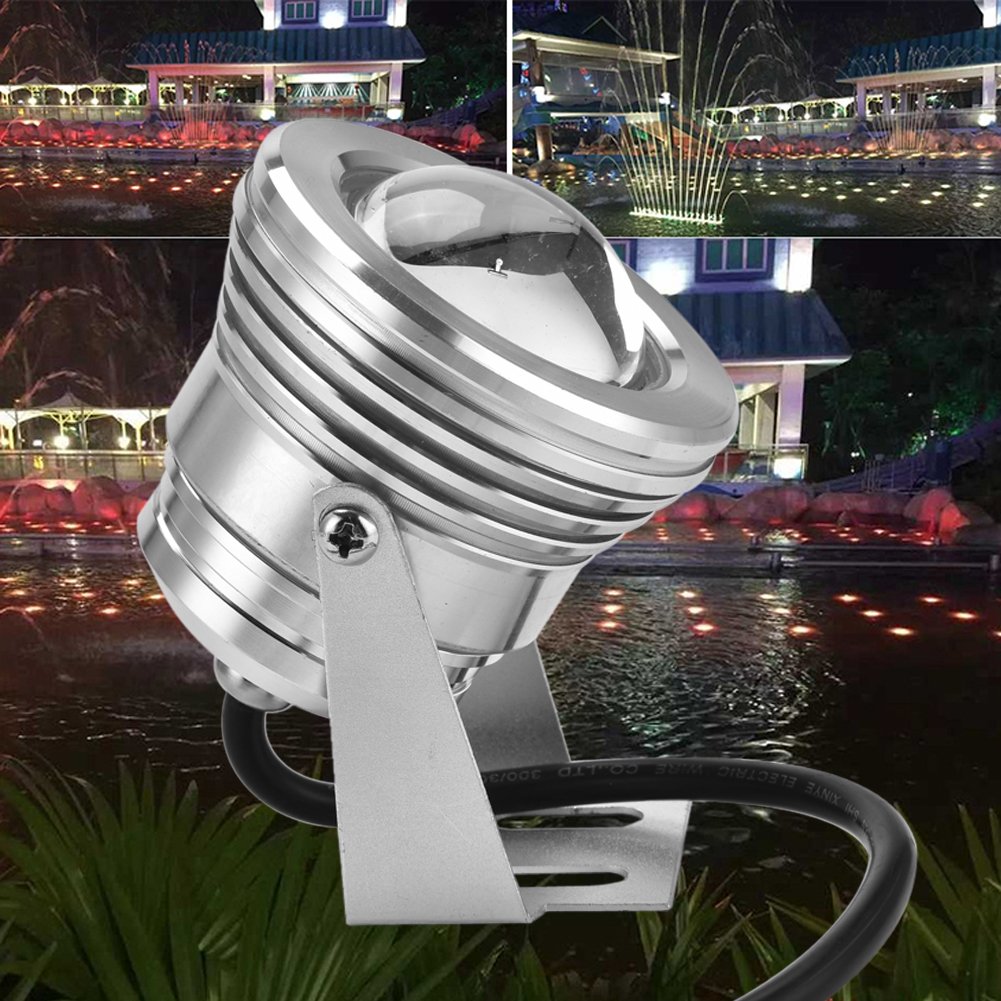 Tissting Faretti Subacquei LED RGB, Faretto Impermeabile 12V con Telecomando per Acquario, Laghetto, Piscina, Fontana in Alluminio Aerospaziale, Luce Regolabile 120° per Giardino, Cortile