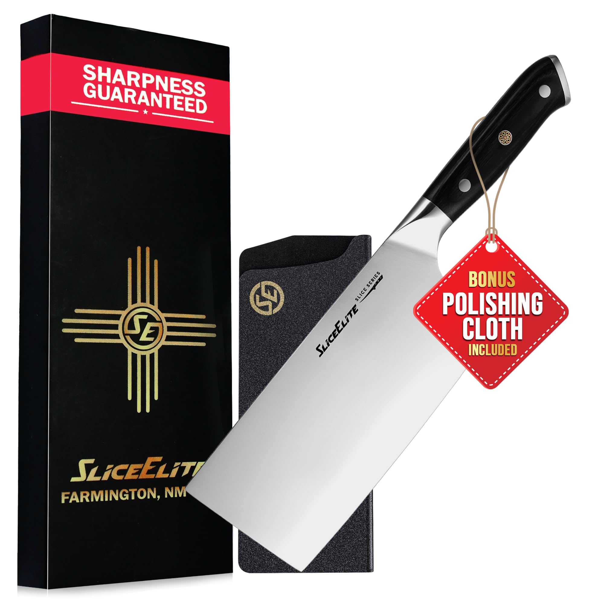 Serbian Chef Knife Vegetable Chopper Meat Cutting Kitchen Knife Food Prep — Amazon image 13