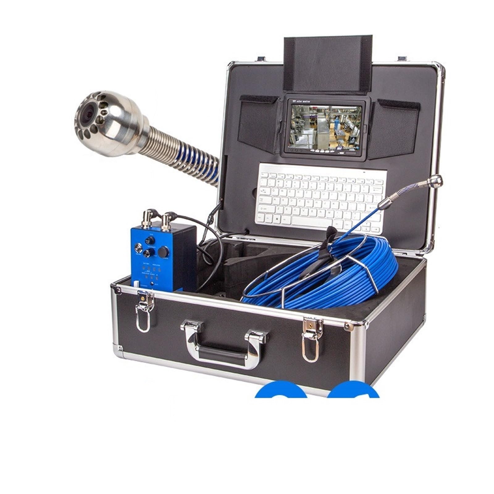 LNHHG Sewer Camera, 9inch Vedio + Redio DVR 20-100M Cable 25mm Pipe Inspection Camera Drain Sewer Pipeline Industrial Endoscope Meter Counter