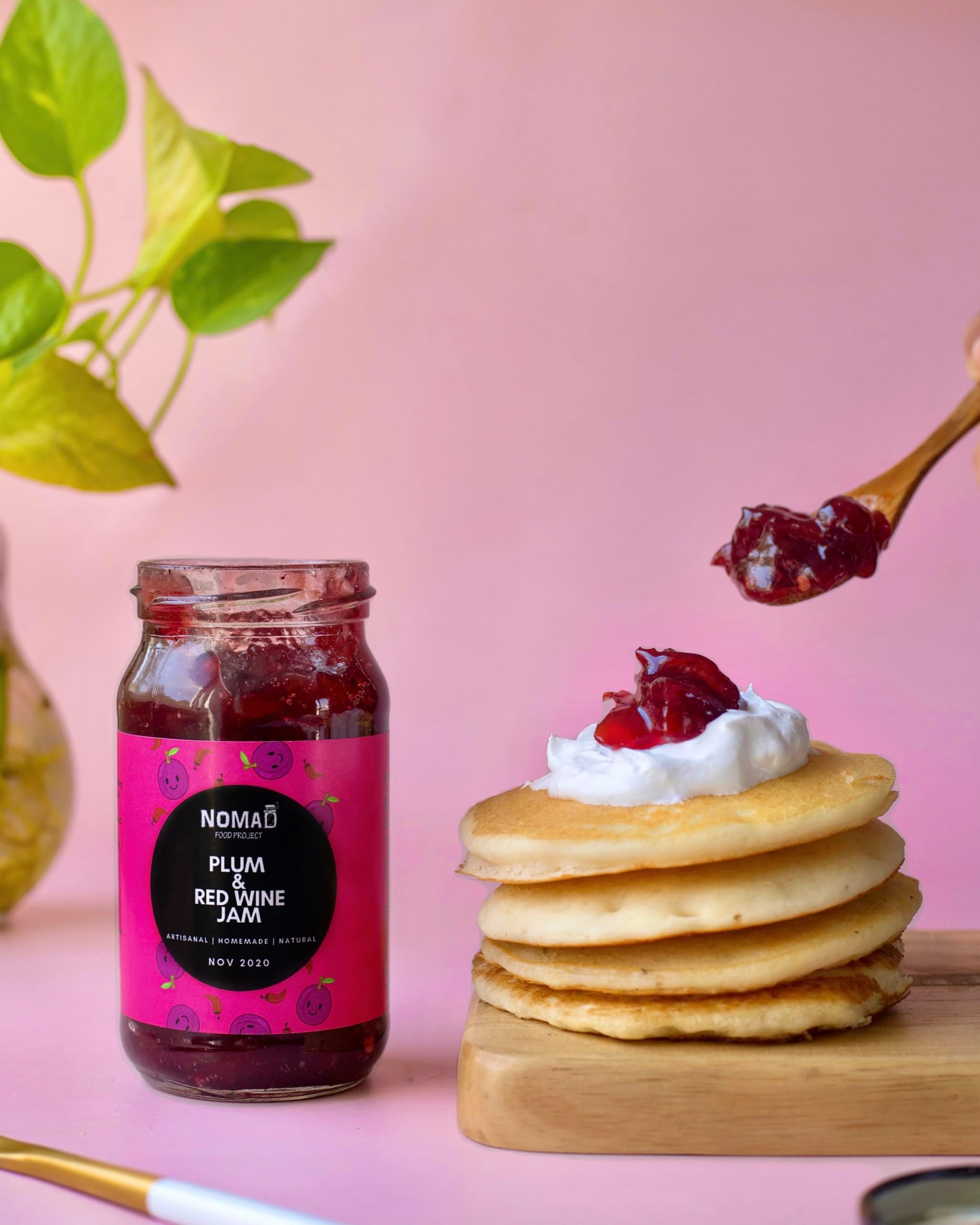 Plum and Red Wine Jam | Made with real PLUMS and red wine reduction | Perfect on toasts, sponge cakes, greek yogurt | Nomad Food Project