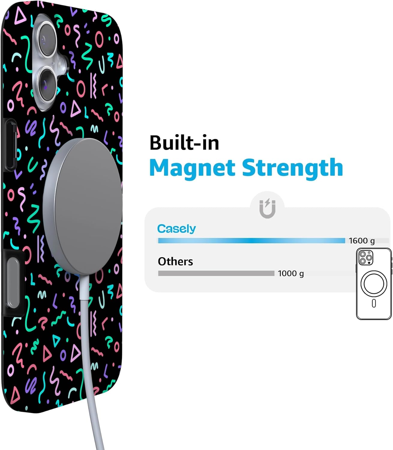 Casely iPhone 16 Case | Always Vibing | Retro | Compatible with MagSafe | Classic Ultra Slim Design