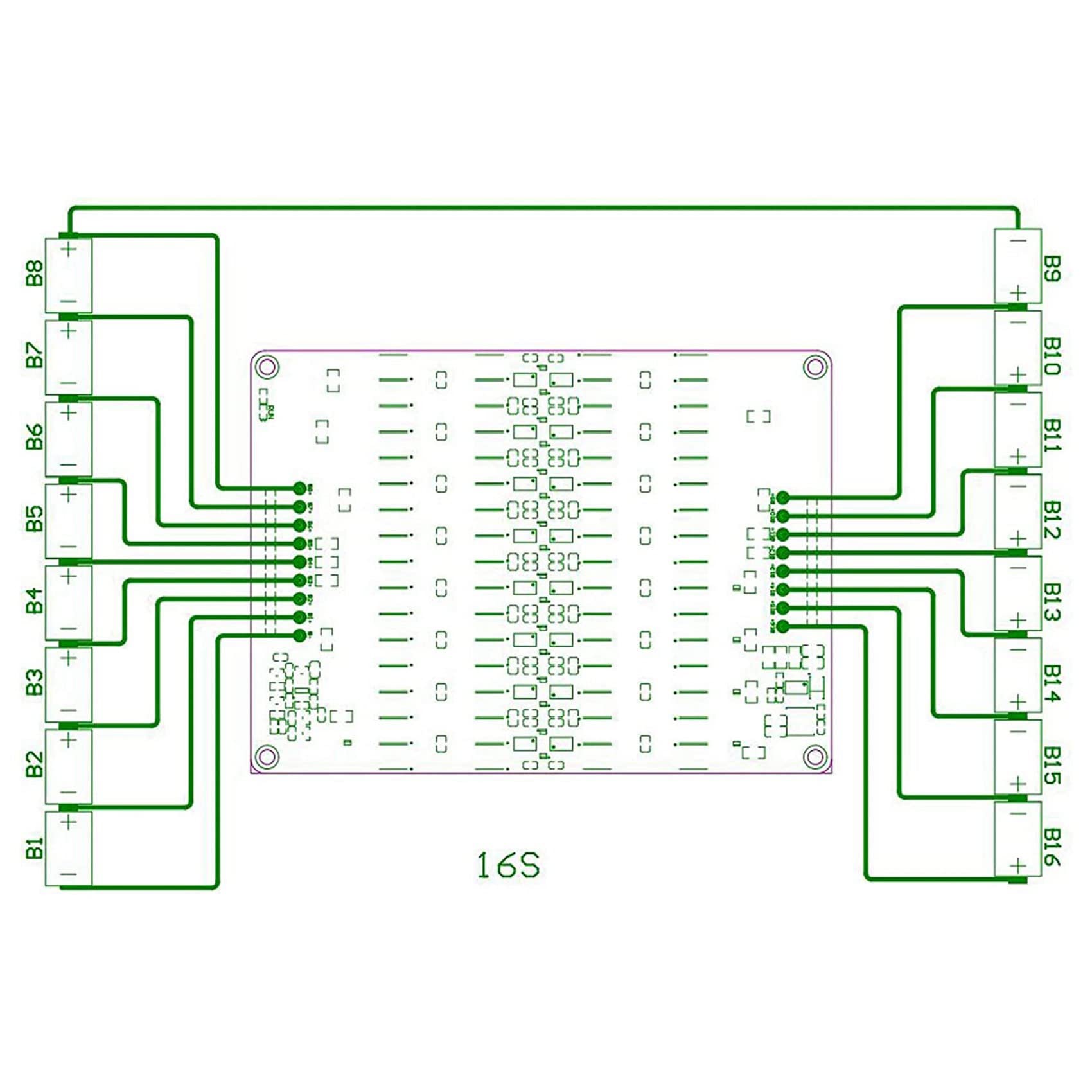 2X 12S 13S 14S 15S 16S Equalizzatore Bilanciatore Lifepo4 Lipo LTO Batteria Equalizzazione di Energia Condensatore Board