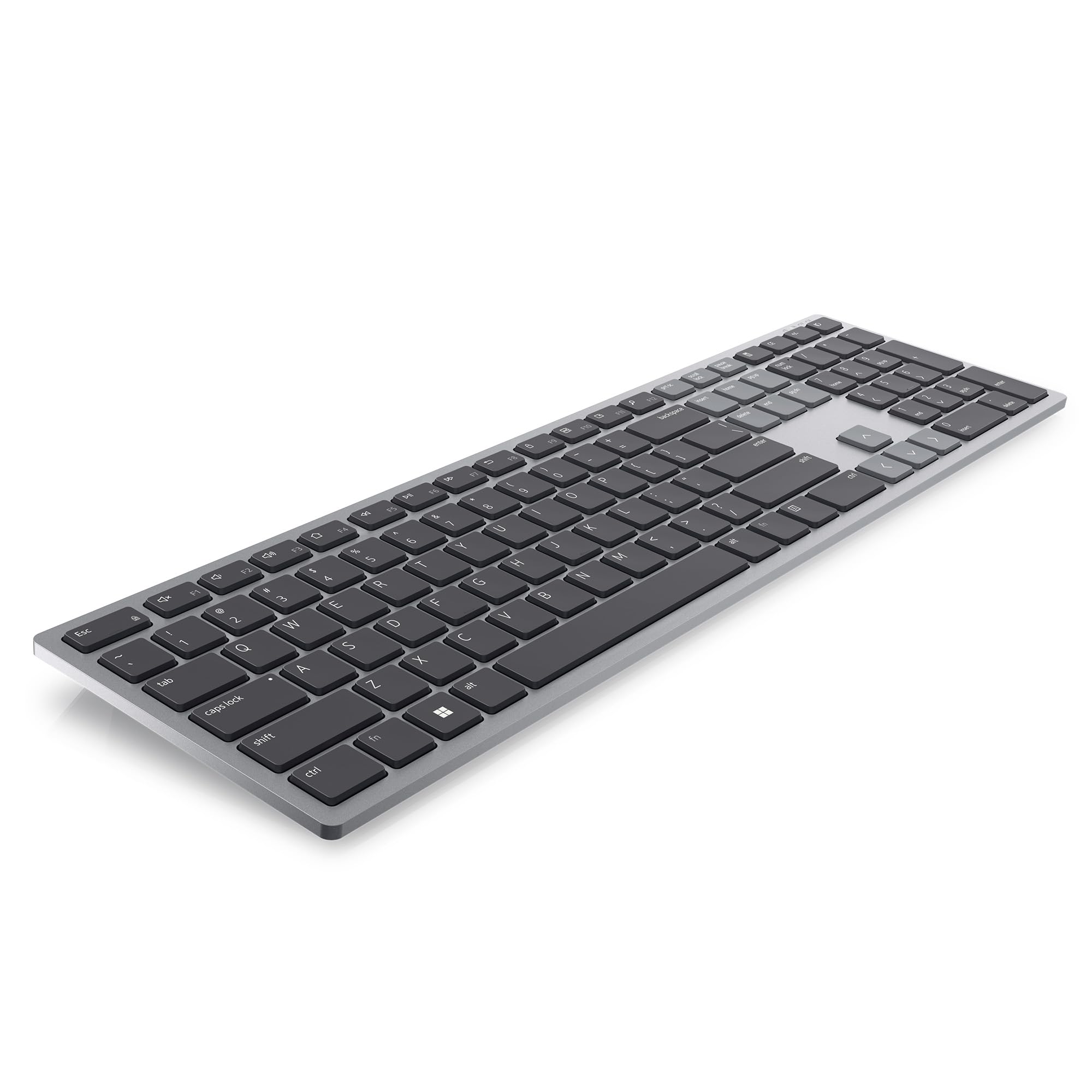 Dell KB700 Tastiera Senza Fili Multi-Device – QWERTY, Bluetooth 5.0 e RF 2.4 GHz, Compatibile con Windows, Mac, Linux, ChromeOS e Android, Tasti Programmabili, Batteria 36 Mesi, Titan Gray