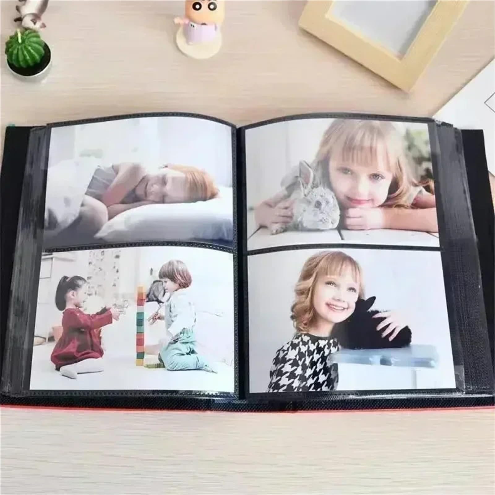 Álbum de fotos Álbum de fotos bolsillo 6 pulgadas, 4 x, 4R, con cubierta PU, estuche for guardar, regalo soldadura, libro autógrafos, carpeta tarjetas(Color-02)
