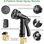 Expandable Garden Hose 50FT, 8 Spray Functions Water Hose with Water Spray Gun Multifunctional Watering Hose Outdoor Yard Leak-Proof Water Pipe with Hook and Storage Bag