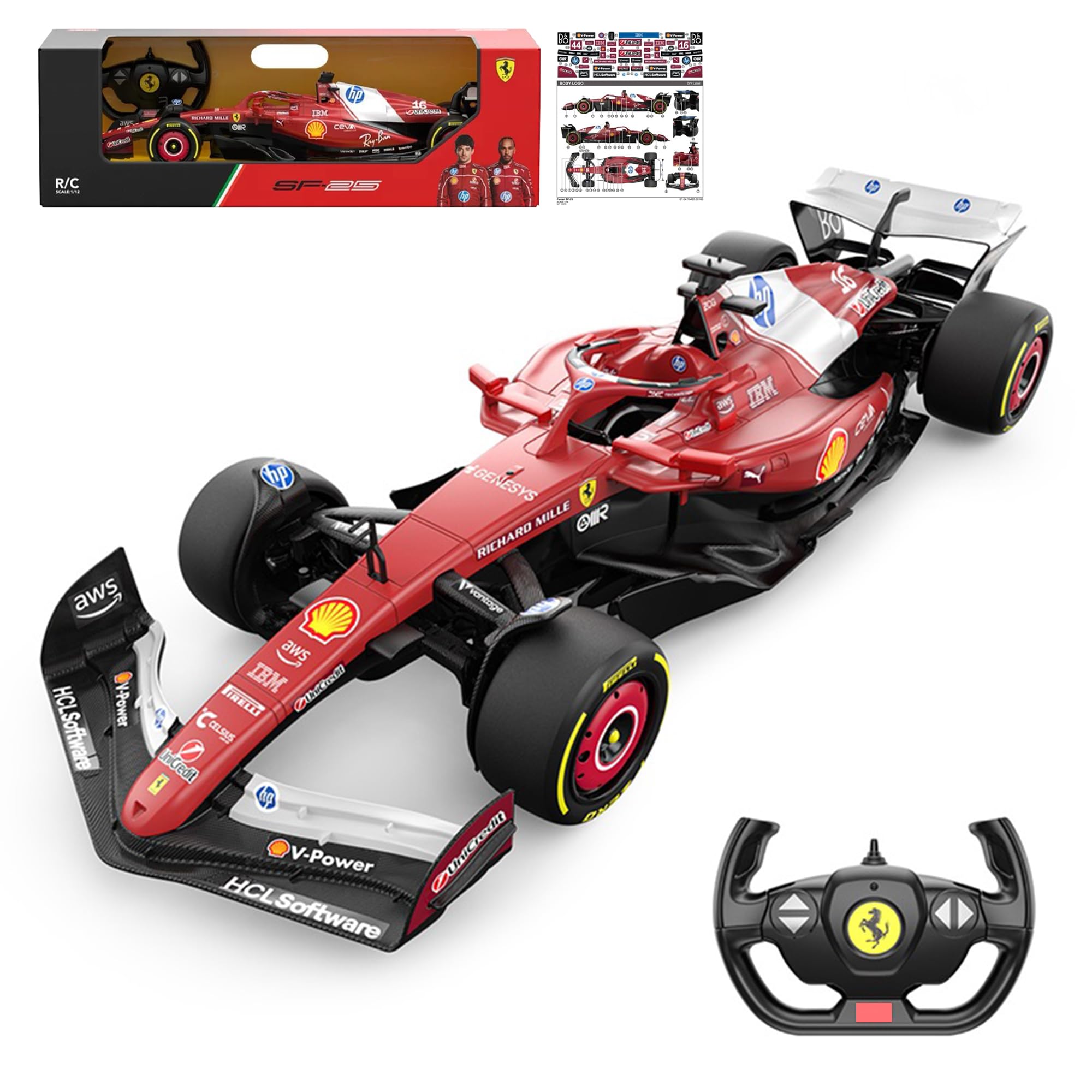 Amazon.com: Voltz Toys Licensed 1:12 F1 Ferrari SF-25 Remote