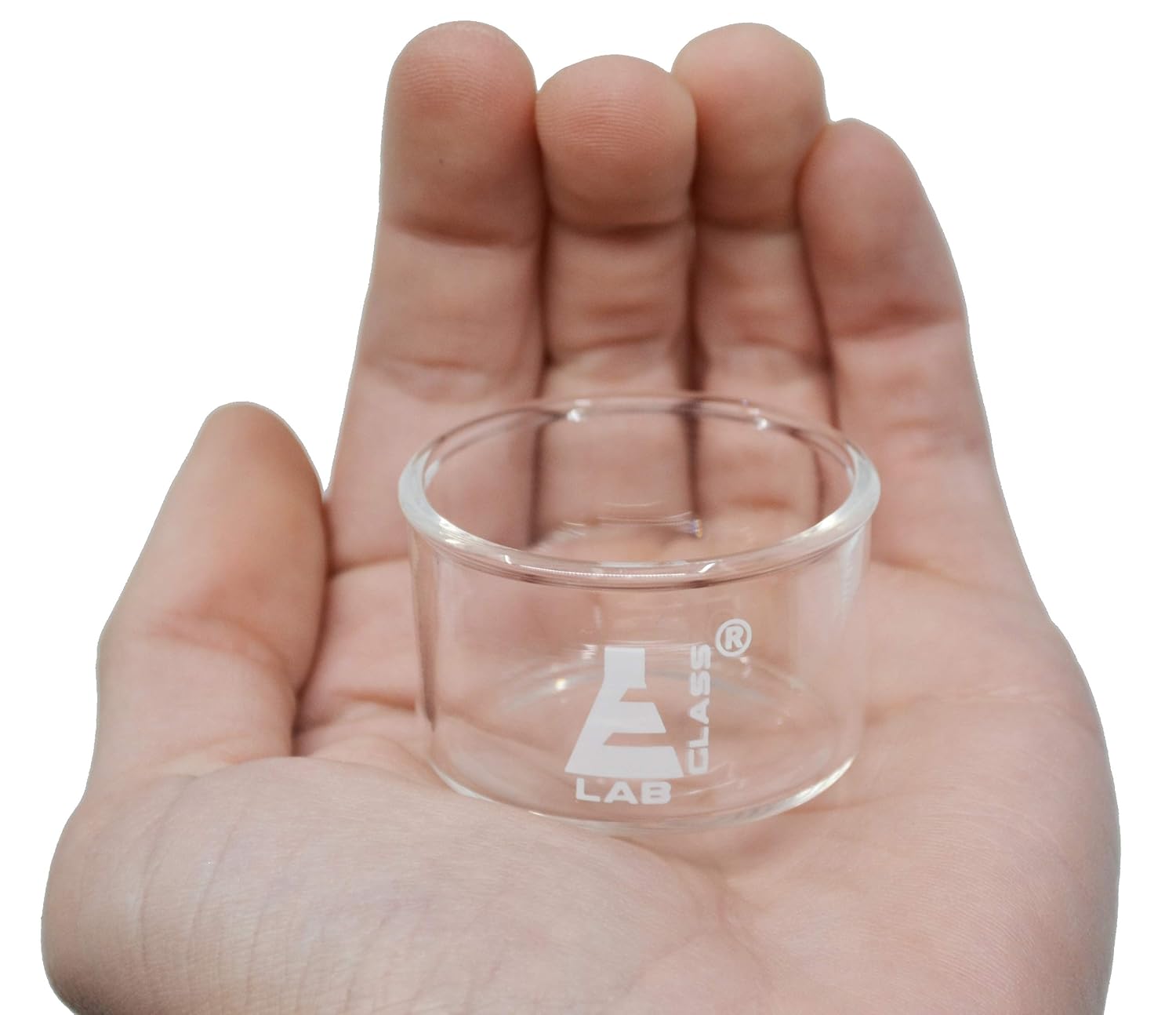 EISCO Crystallizing Dish, 20ml - Flat Bottom, No Spout - Borosilicate 3.3 Glass - Laboratory, Kitchen, Crafts