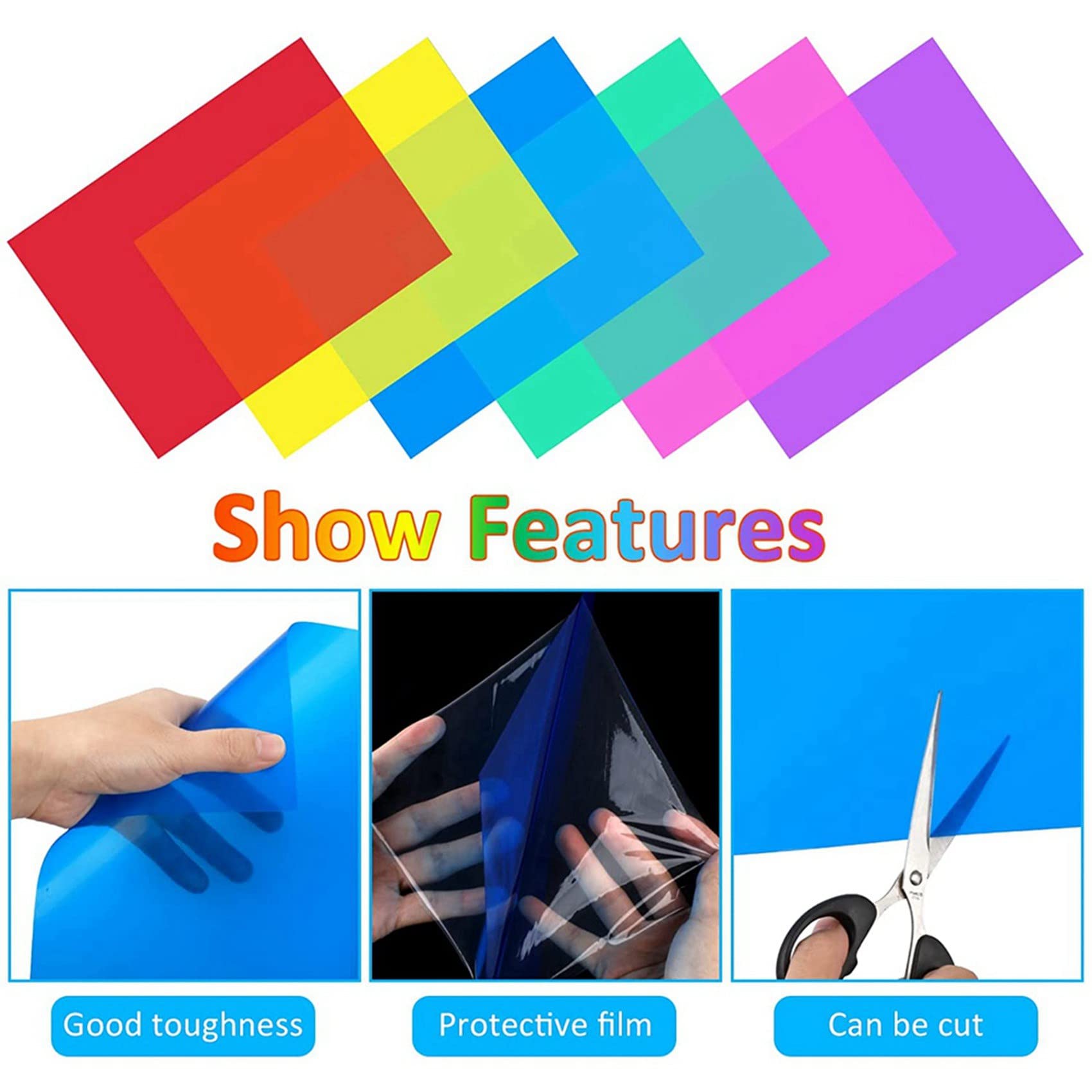 Pellicole Gel Colorate Per Luci - 14 Pezzi, 29,7x21cm, Per Foto, Studio, DJ E Effetti Luce - Foto 5