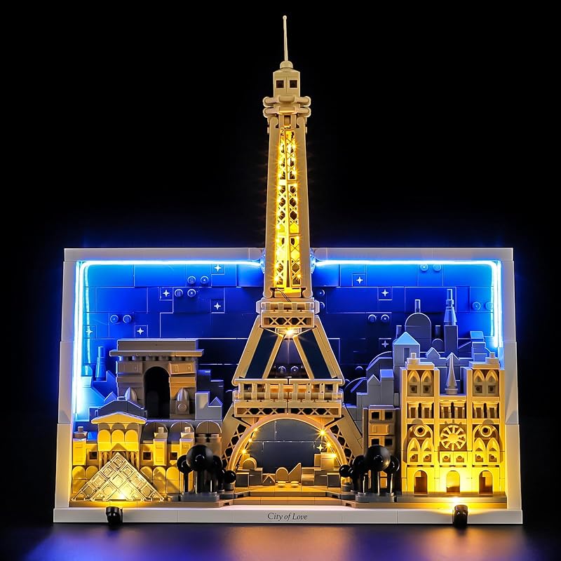 LED Light for Lego Paris City of Love 21064 Set, Light Kit Compatible with Lego 21064 Building Blocks Model, Not Included The Model Set