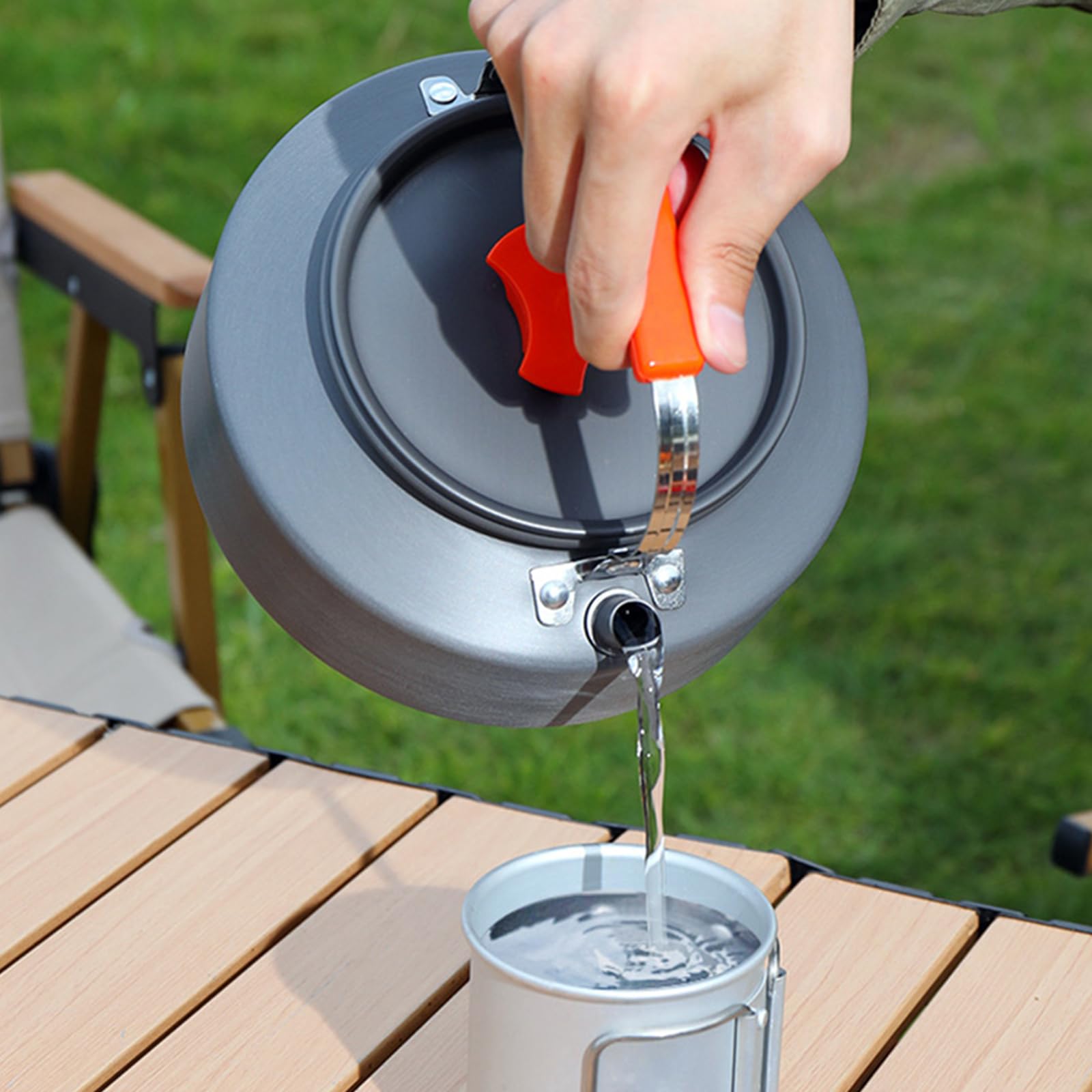 3-teiliges Set Camping Kochgeschirr Set, Outdoor Geschirr Set, Camping Kochtopf Set, Camping Topf Set für Camping Outdoor und Picknick, Hochwertiges Aluminium, Kompakt, Vielseitig