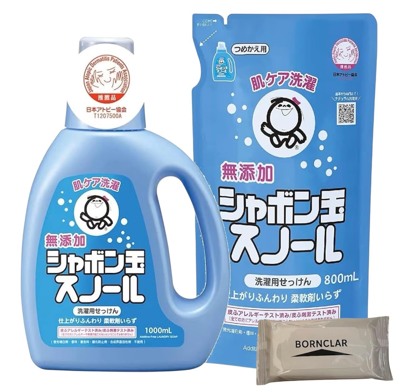 Amazon | シャボン玉 スノール 洗濯用せっけん 本体 1000mL + 詰め替え