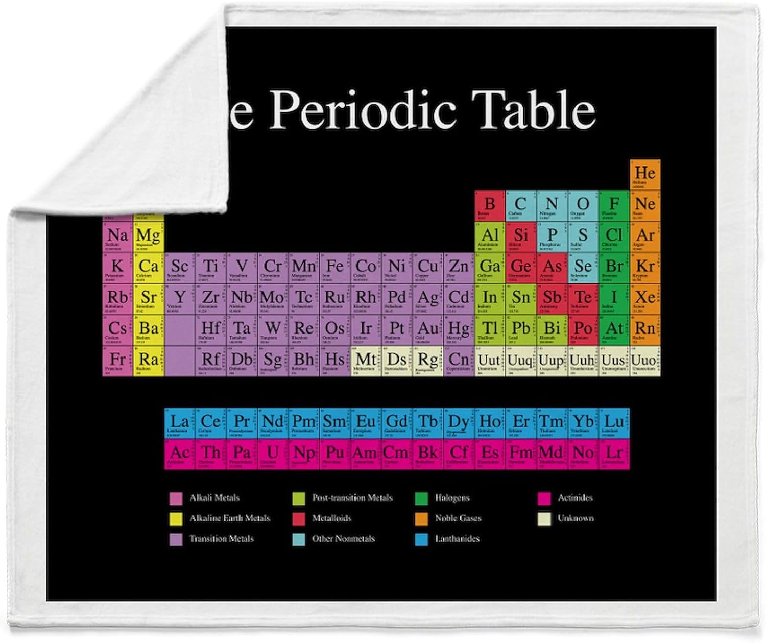 CafePress Periodic Table (Dark) Throw Blanket Super Soft Fleece Plush Throw Blanket, 60"x50"