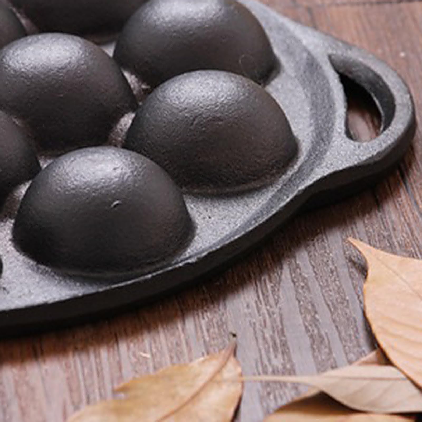 Takoyaki Padella in ghisa con 15 fori, per polpette fatte in casa e piccole torte, funziona su fornelli a gas e a induzione, pentole in ferro battuto