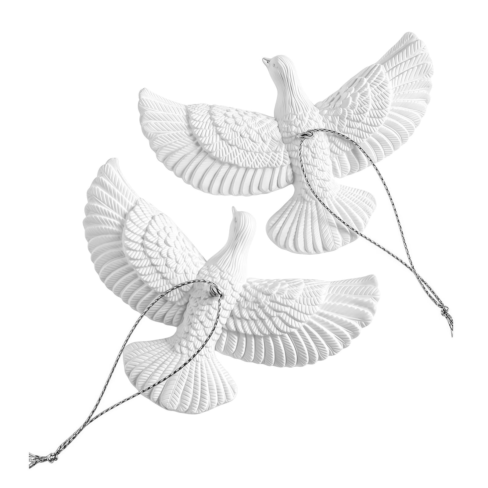 2PCS Turtle Doves Christmas Ornament Set, Friendship Dove Figurines Gifts