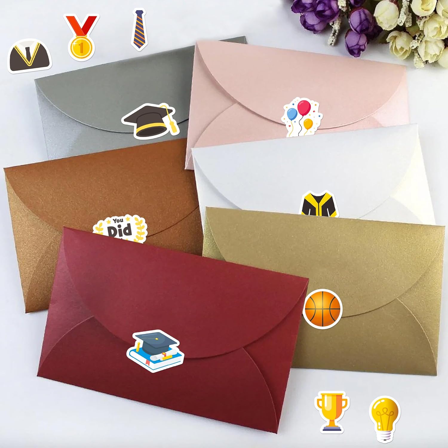 Lucleag 750 PCS Graduation Stickers, Class of 2026 Graduation Theme Stickers for Congrats Grad Party Favor Gift Cards Envelopes Candy Crafts Graduation Party Decorations