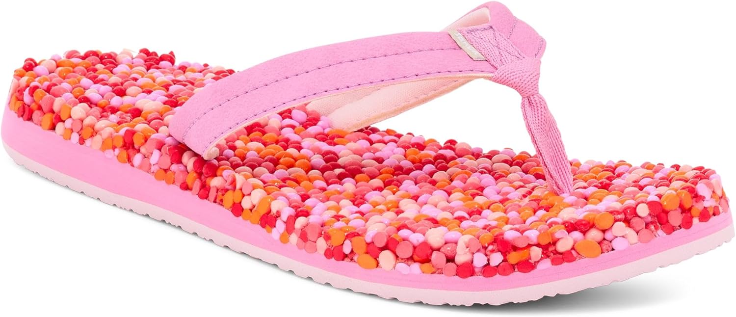 Sanuk Womens Bubblecush | Flip Flops for Women | Yoga Sandals For Women | Women’s Beach Sandals | Comfort Footbed