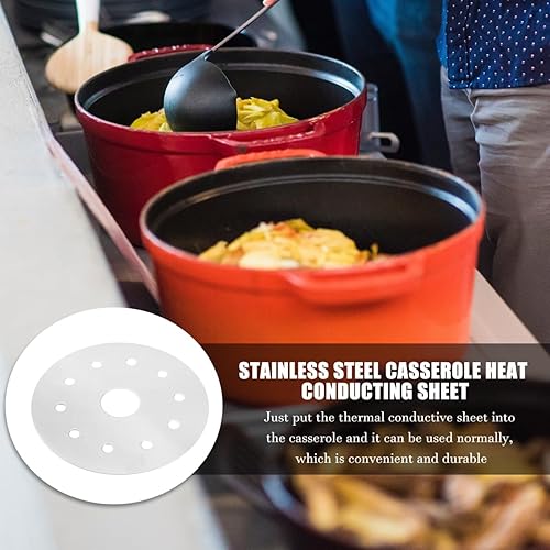 Miniatura 7 de Hemoton Utensilios de cocina Placa de guía térmica de inducción Convertidor de placa de cocina de inducción de disco Cazuela de acero inoxidable