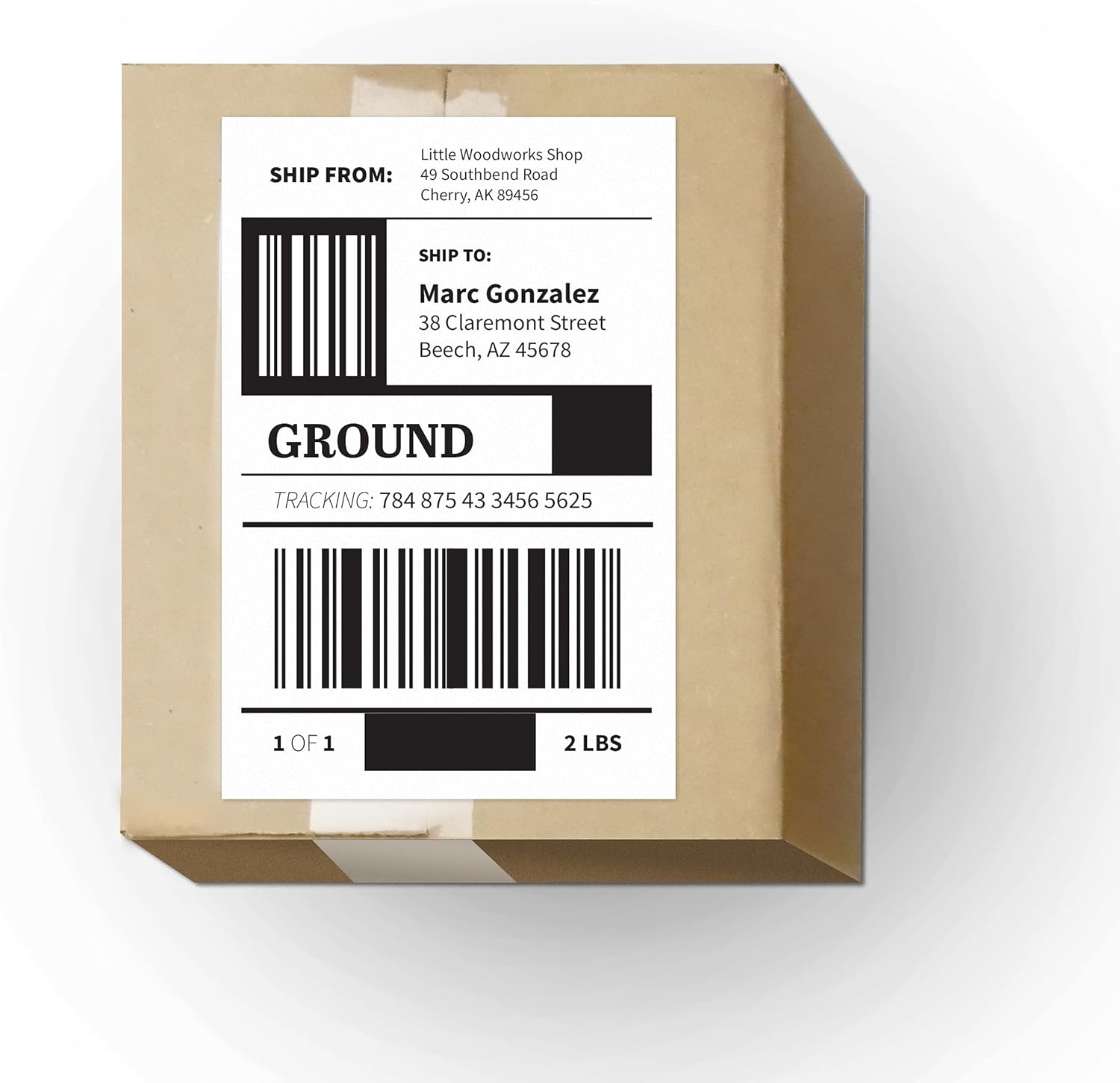 Cover-All Printable Labels for Shipping - Laser/Ink Jet Compatible Shipping Labels, 2 per Sheet, 5-1/2" x 8-1/2", Box of 100 Pages/200 Labels, White
