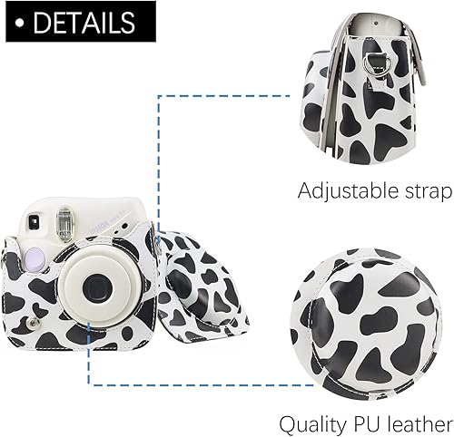 Miniatura 10 de Rieibi Mini 7+ Funda de silicona para cámara instantánea Fujifilm Mini 7 Plus - Funda de nueva versión con correa de hombro extraíble - Rosa