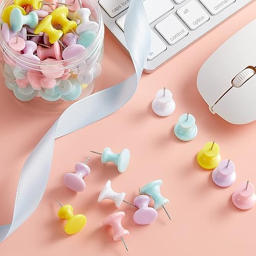 Miniatura 6 de 60 pines gigantes para pulgar, tachuelas grandes, clavijas gigantes, puntas de acero, cabezales de plástico de 1 pulgada, pasadores de marcado para