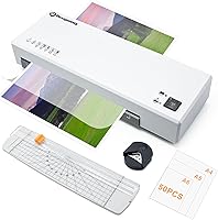 Vista 1 de Laminadora, máquina laminadora térmica y fría 4 en 1 con 50 hojas de laminación, laminadora personal de 9 pulgadas con cortador de papel