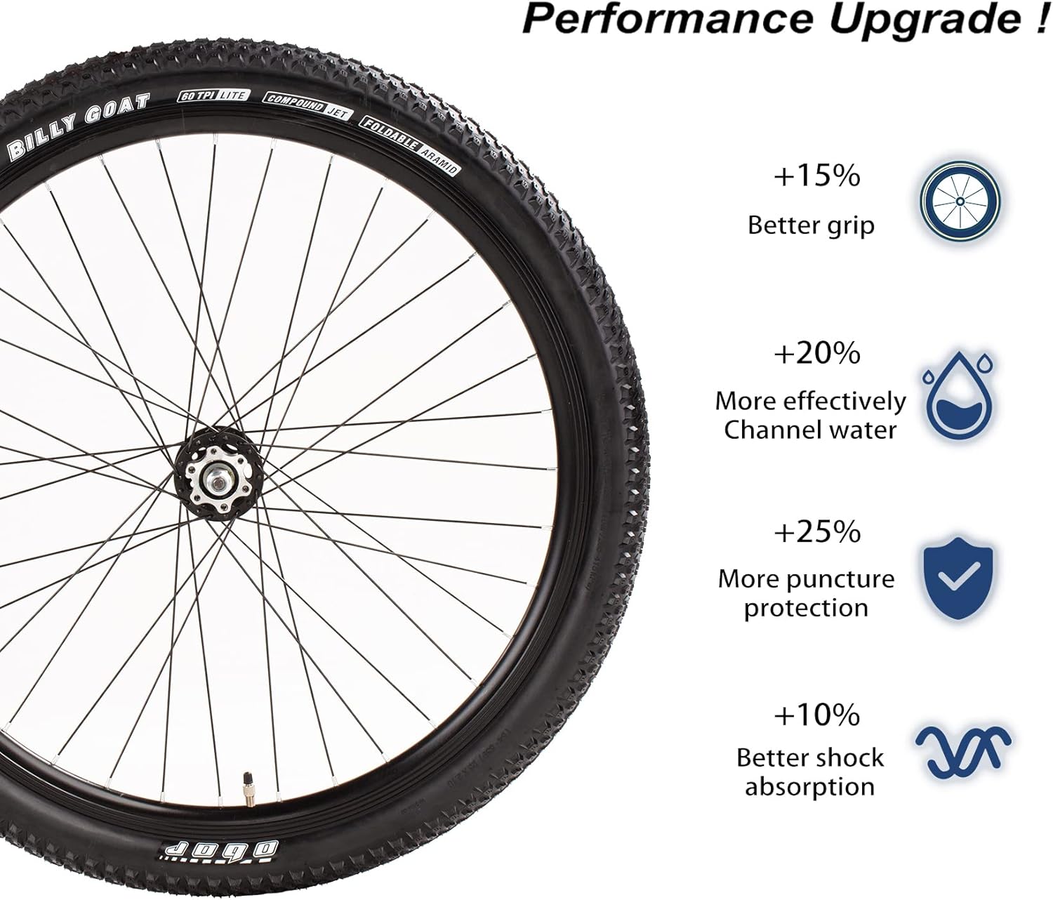 Buy 26 Inch Mountain Bike Tires, Continental Ride Tour Replacement Bike Tire 60 TPI, 26x2.10