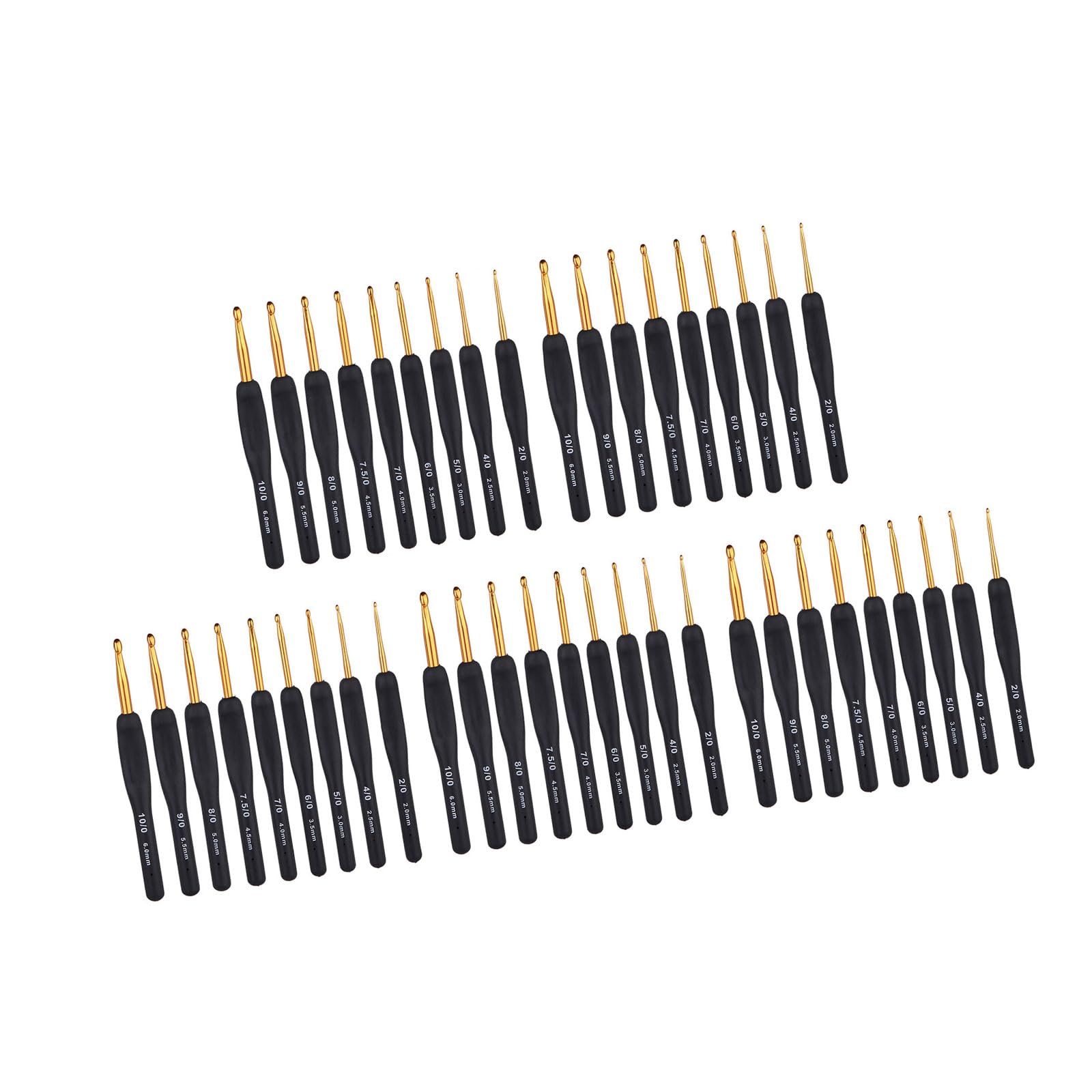 Tsophreniq 5 Set Ergonomical Crochet Hook 2.0mm-6.0mm Needle Knitting Needle Accessories Easy to Use for Women