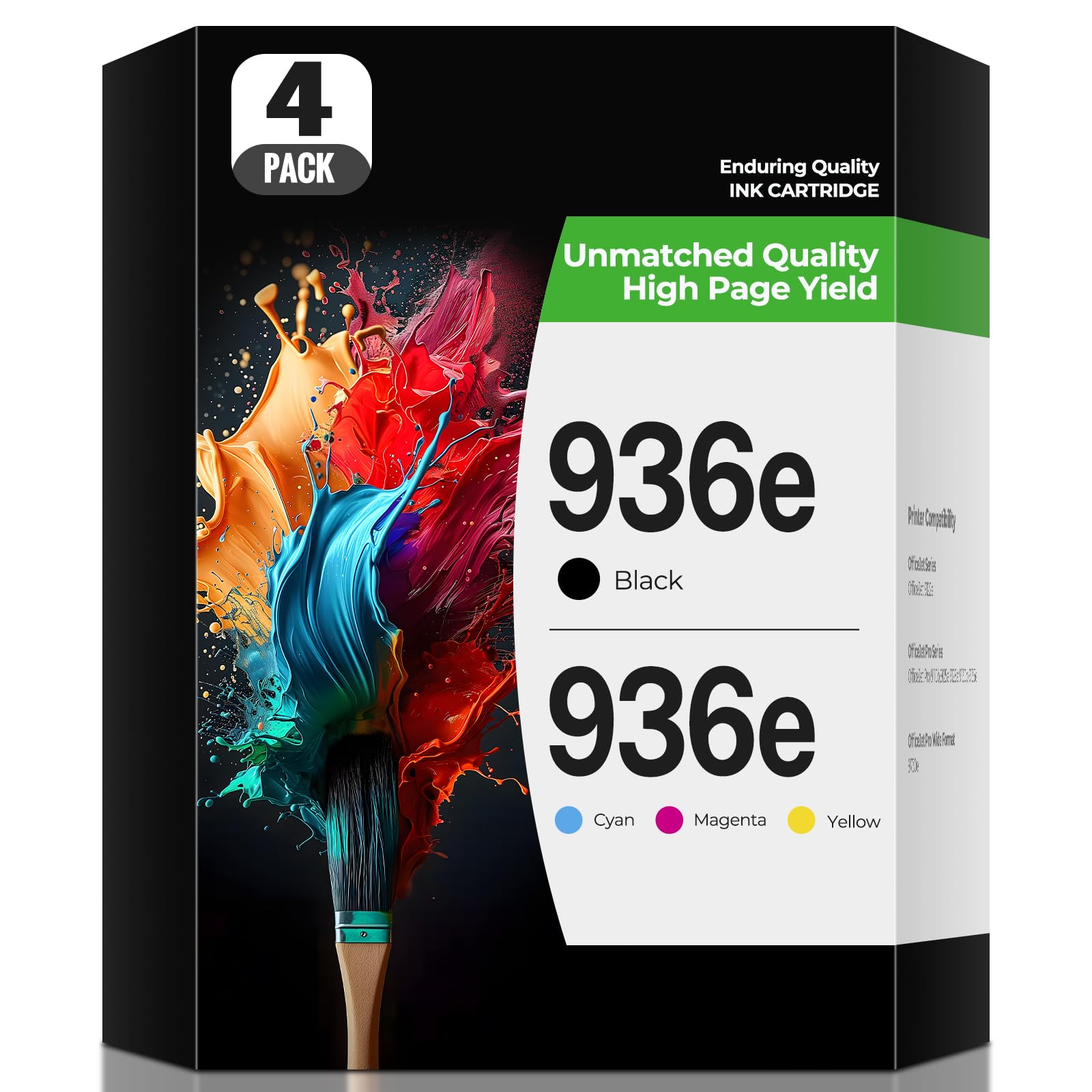 Photo 1 of 936XL 936 Ink Cartridges OfficeJet Pro 9125e 9135e 9730e 9125 9135 9720 9730 e Ink Compatible with Hp 936e 936 Ink OfficeJet Pro 9135e 9125e 9730e 9125 9135 9730 9720 9110 9130 9120 9122 9128 Printers