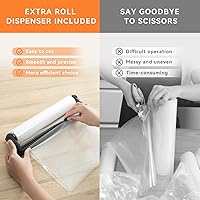 Vista 2 de Wevac Rollos de bolsas selladoras al vacío con dispensador, 11"x50' (paquete de 2) – Resistente, a prueba de fugas para almacenamiento de alimentos