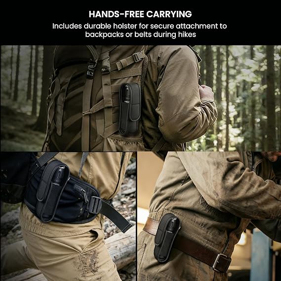 sofirn SC33 Tactical Flashlight with Holster, 5200LM Super Bright USB-C Rechargebale Duty Light, IPX8 Waterproof, Powerful EDC Light with Tail Switch for Camping, Emergencie, Rescue, Inspection