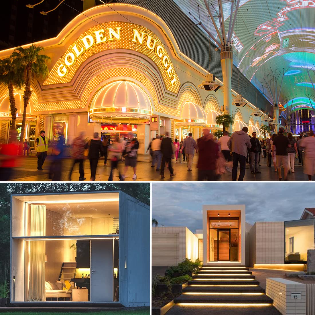 TigQiang 40ft LED Rope Lights, Dimmable Indoor Outdoor Rope Lights, Waterproof, 432 Warm White LEDs, Flexible Connectable Cuttable, 110V 3000K, for Bedroom Garden Patio Stairs Balcony Party