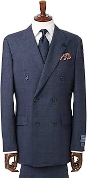 【未使用タグ付き】ヒルトン スーツ ダブル 戸賀モデル セット ネイビー BE6 WEB限定/OUTLET】【CLASSICO TAPERED】【秋冬】3釦段返り