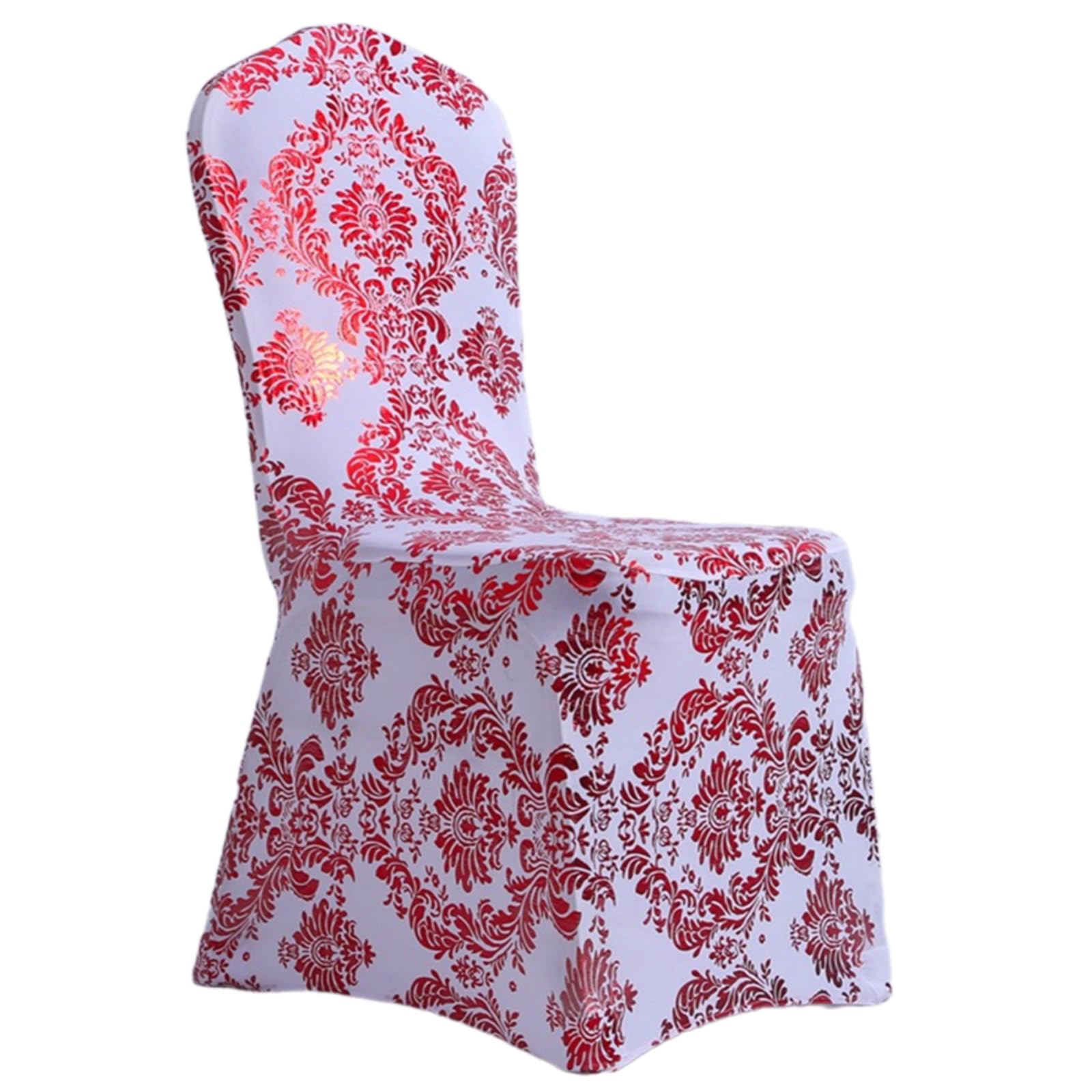 Tsophreniq Chair Cover Gold Stamped Stretch Chair Slipcovers for Most Chairs for Christmas Holiday and Wedding Dining Decoration Santa Hat Decoration