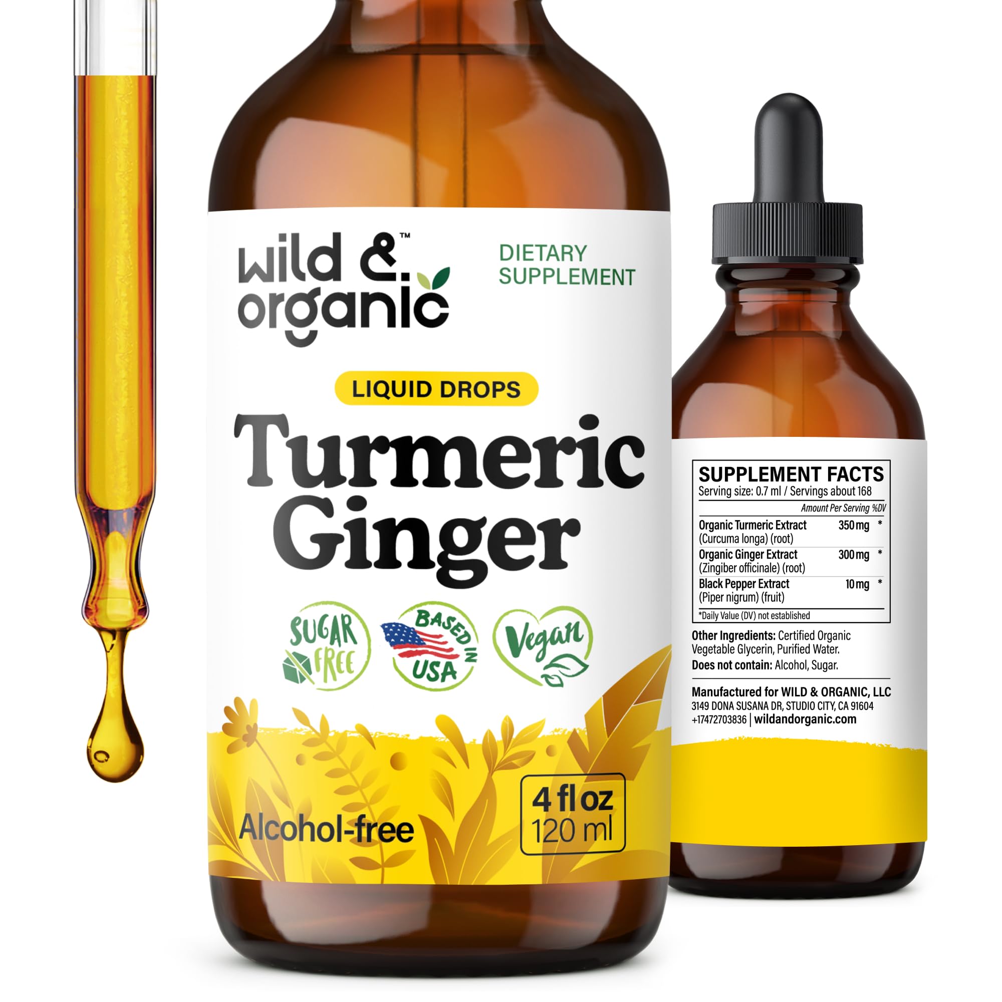 Wild & Organic Turmeric Ginger Tincture