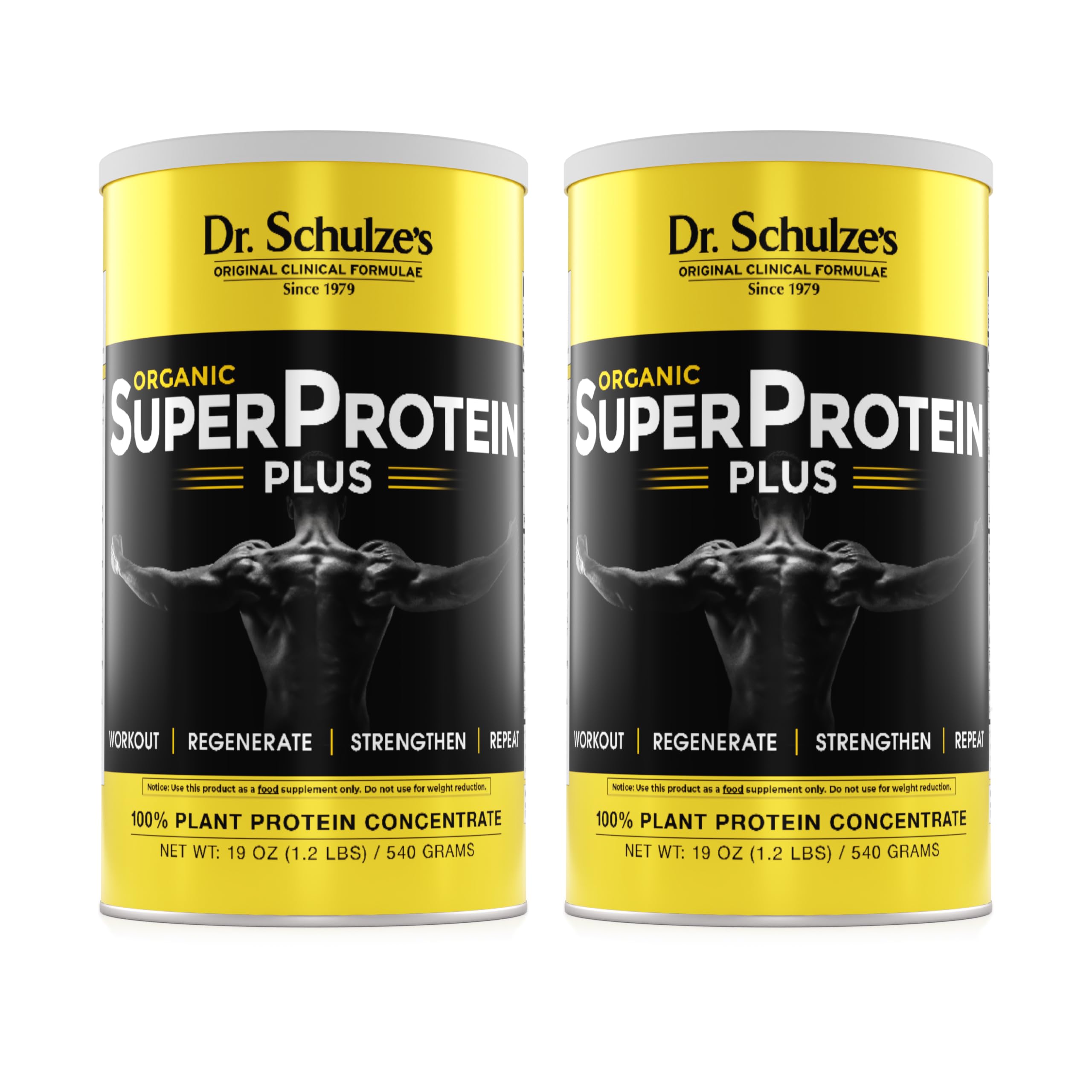 Dr. Schulze's SuperProtein Plus Plant-Based Protein Powder, 19 oz — Amazon image 8