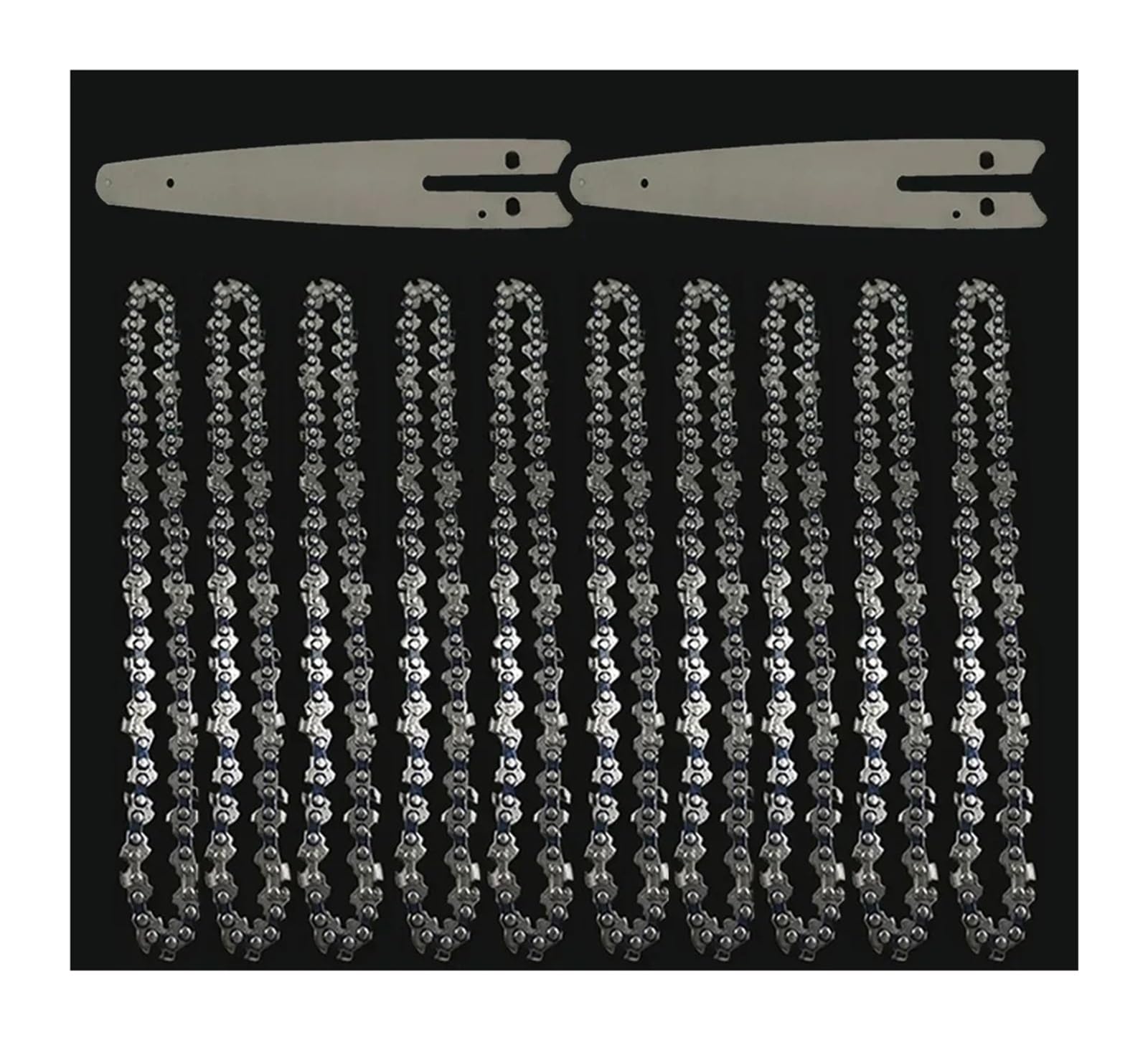 Hoja de sierra de cadena de 8 pulgadas, barra guía de cadena de 1/4"P, sierra eléctrica de 45 nudos, 22 cuchillas, sierra de carga for cortar madera(8-inch Set8)