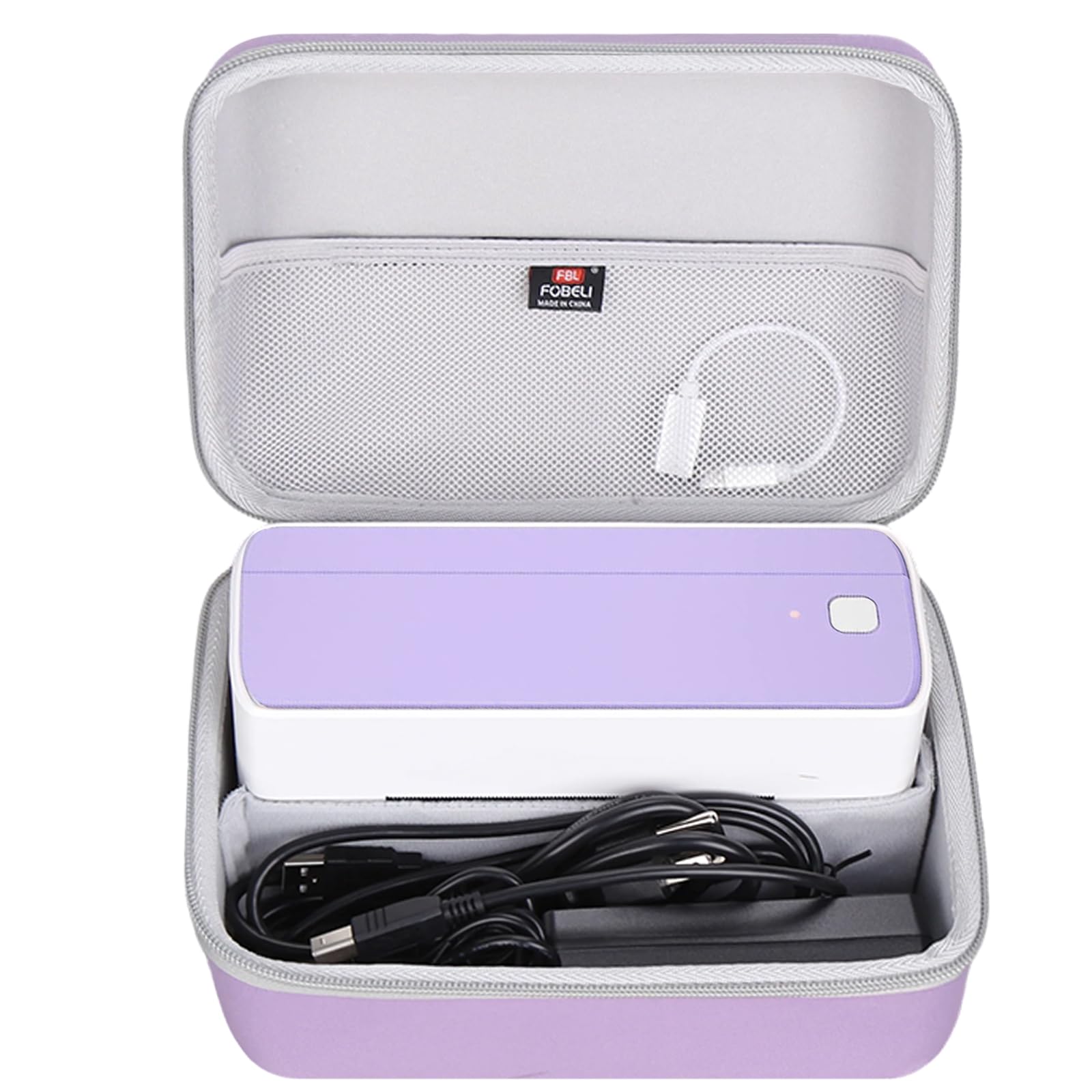 FBLFOBELI Hard Case for POLONO/for Phomemo/for SVANTTO/for YOTON/for Rollo/for Nelko/for Omezizy Bluetooth Thermal Shipping Label Printer - 241BT Wireless 4x6 Label Printer (Purple)