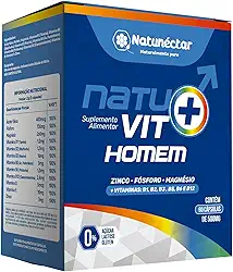 Natuvit Homem Suplemento Vitaminas Homem Masculino 60 CAPS - Natunéctar
