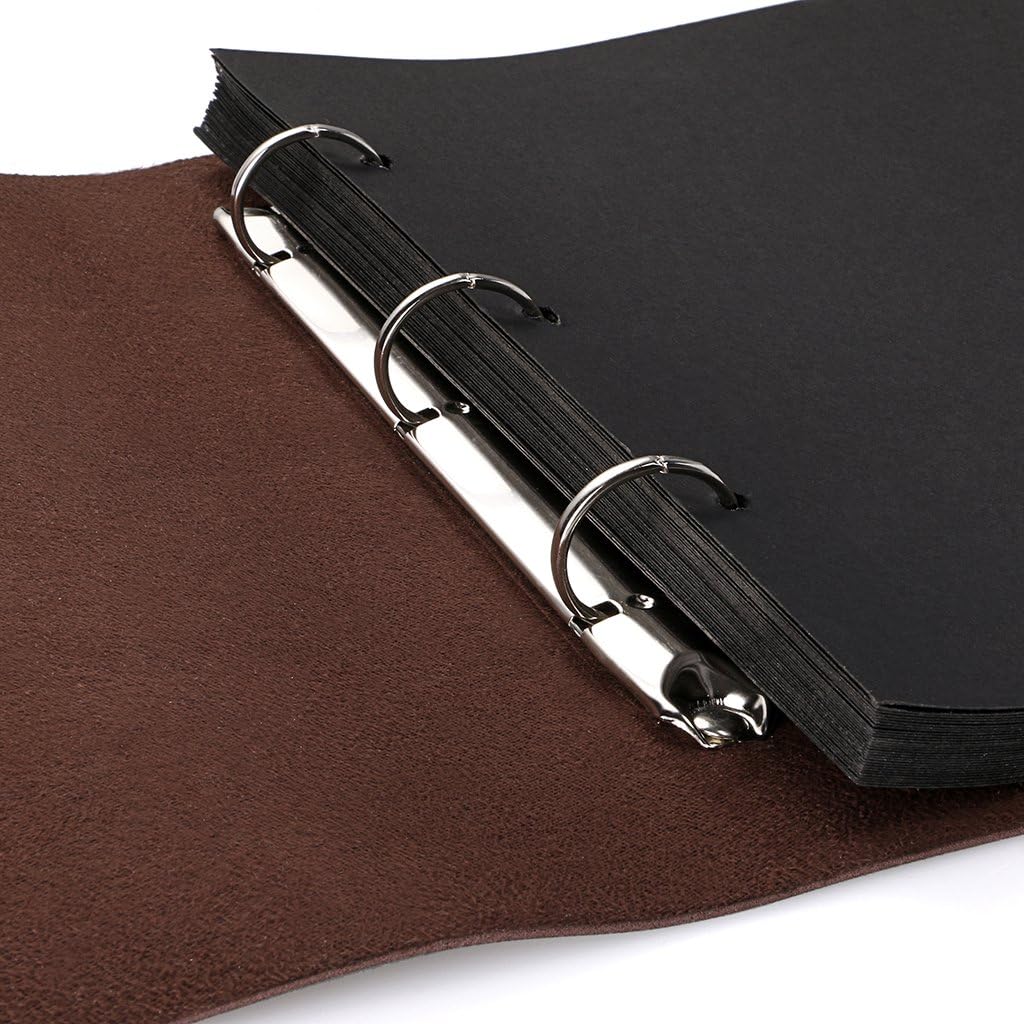 OwnMy DIY Photo Album Scrapbook PU Leather Adventure Photo Book with Corner Stickers Gifted Box - Perfect Baby Memory Book Birthday Wedding Anniversary Christmas Gift (Brown) - Image 5