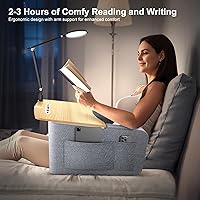 Vista 2 de Escritorio de regazo para adultos con reposabrazos, soporte ergonómico de almohada para computadora portátil para cama, sofá, suelo, mesa grande Gris