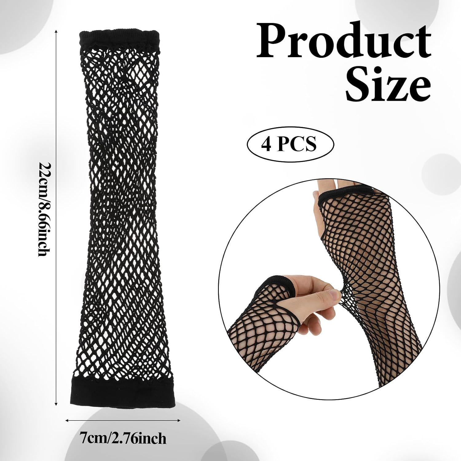 2 Pairs Fingerless Mesh Gloves Fishnet Gloves Long Neon Fingerless Fishnet Gloves Long Fishnet Mesh Gloves Fish Net Arm Sleeves 80s Party Cosplay Costume Accessories, Halloween Accessories (Black)