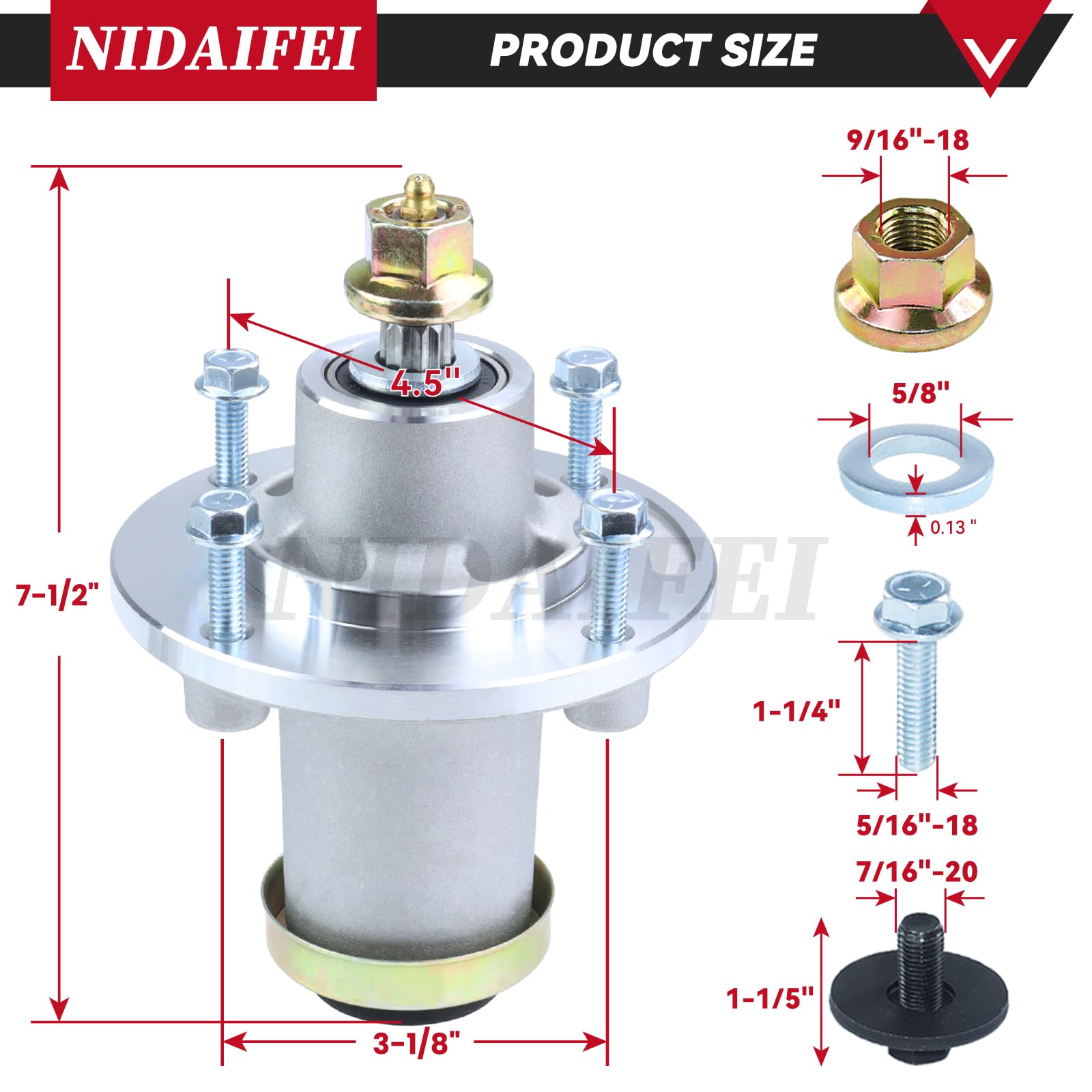 Amazon.com: NIDAIFEI 539112170 Mandrel Assembly Replaces Husqvarna