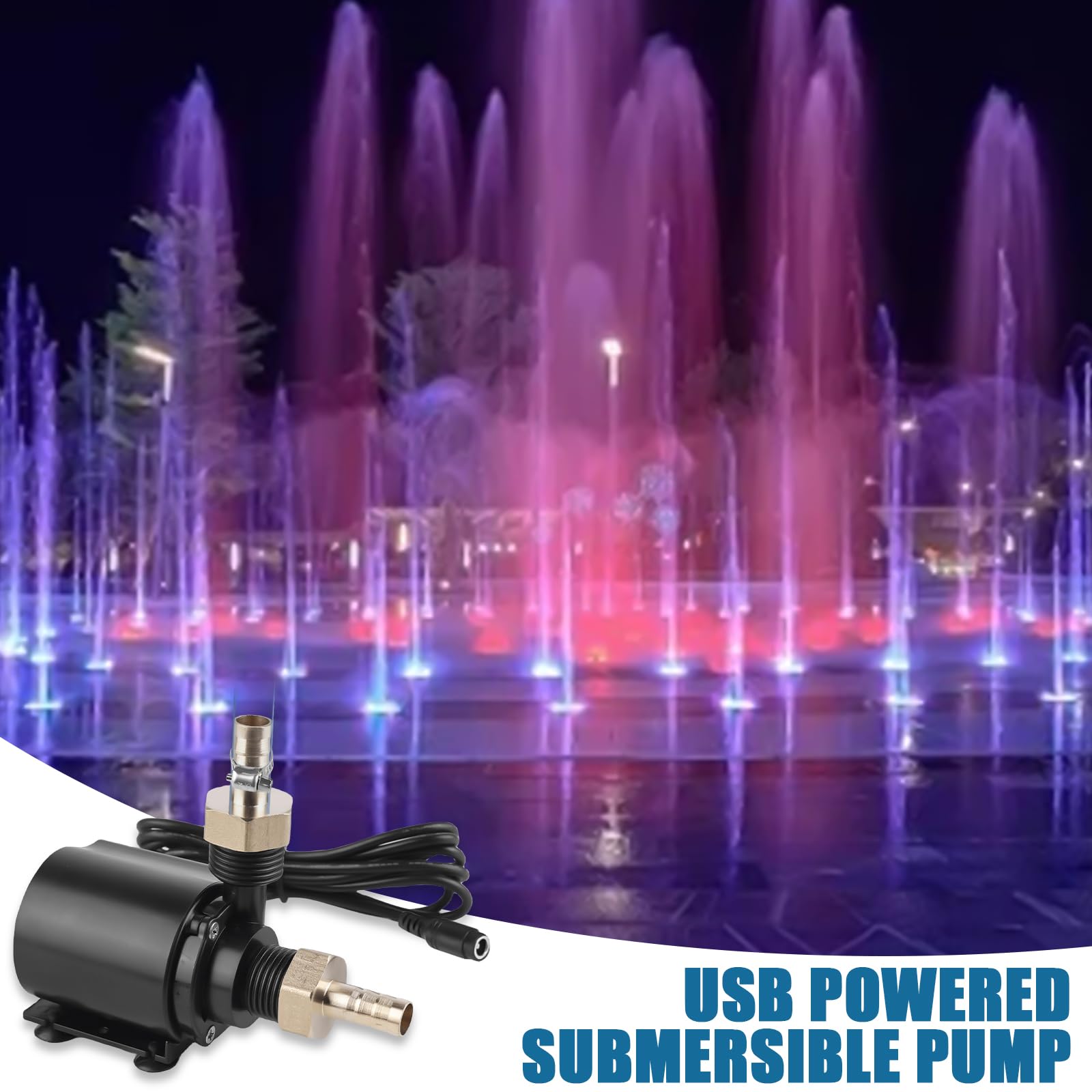 Pompa dell'acqua DC 12 V, 800 l/h 5 m, 15 W, senza brushless, mini pompa per acquario con regolazione della velocità, pompa anfibi, pompa per laghetto, acquario, sistema di circolazione dell'acqua