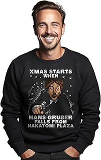 Generic PrintBar Hans Gruber Christmas Jumper - Funny and Festive Sweater! Perfect for Die Hard fans. Yippee Ki Yay, Merry Christmas!