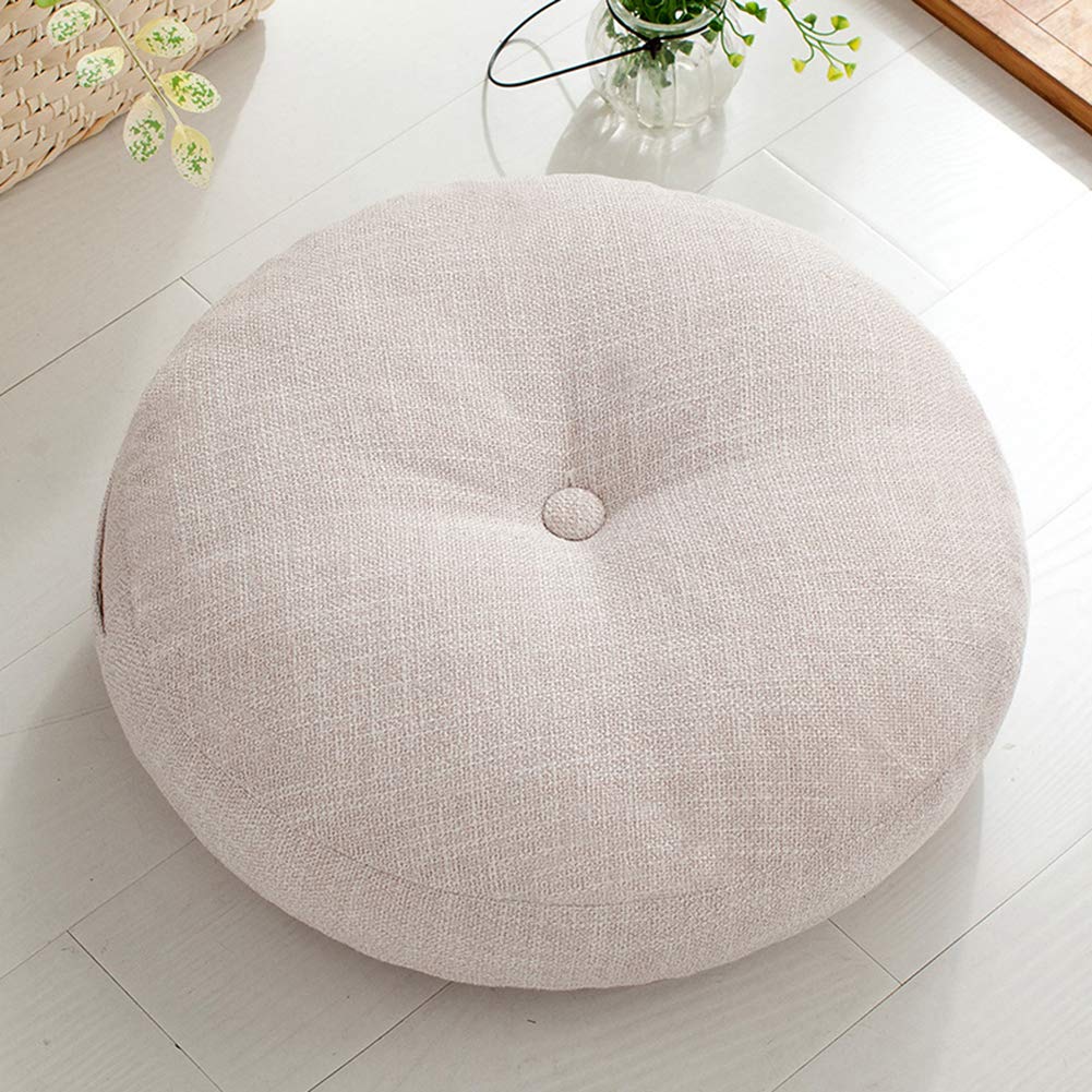 HUAWELL Lot De 2 Coussins De Sol Tatami - Grande Taille - Rond Rembourré - Tapis De Paille Pour Siège D'extérieur (diamètre : 50 Cm