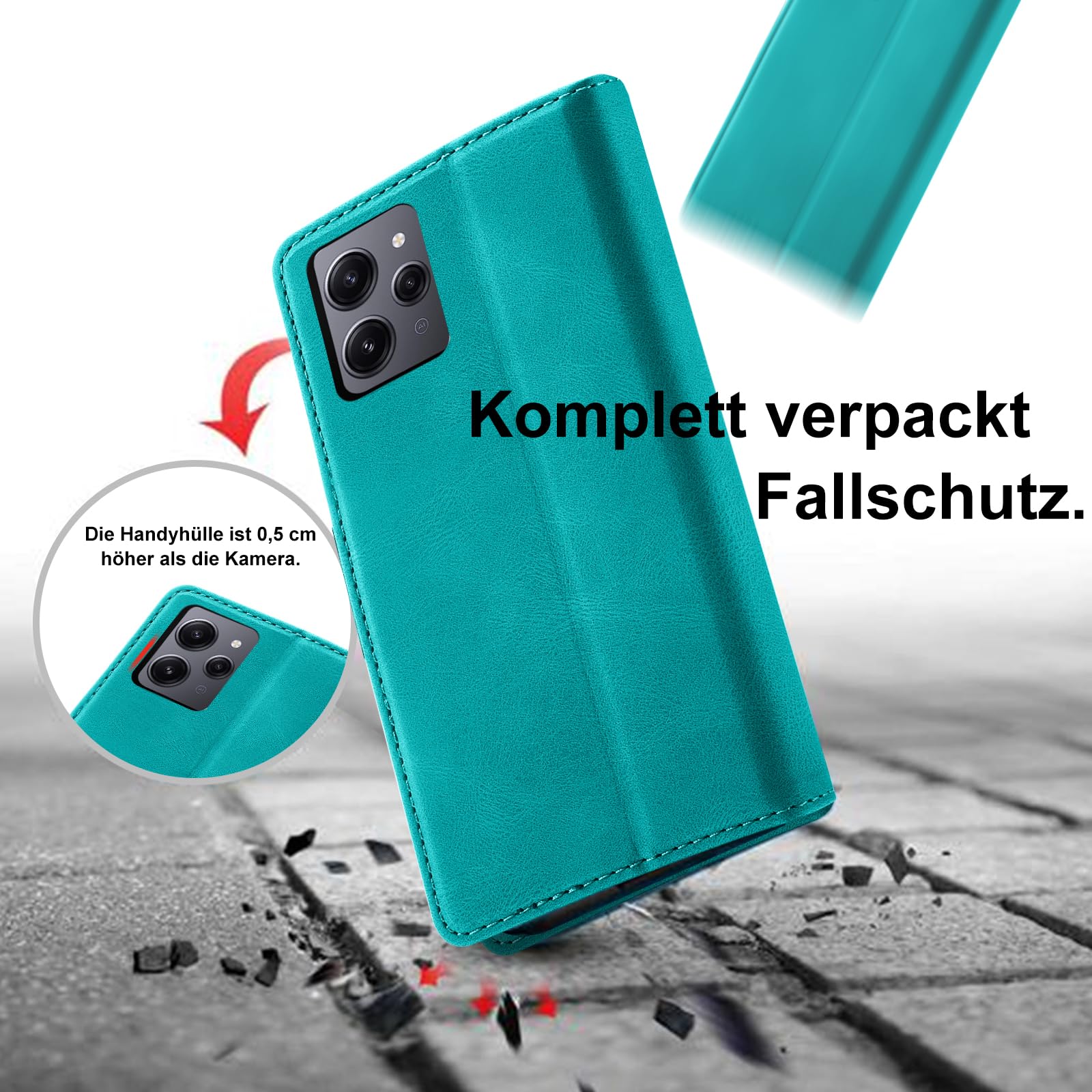 Leder-Hülle Für Xiaomi Redmi Note 12S – Mit Kar Produktbild-Vorschau 11