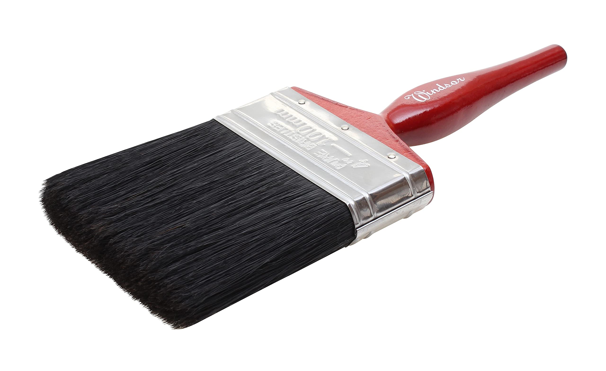 ProDec Brocha de cerdas puras Profesional Windsor Trade de 4 Pulgadas para Pintar con Pinturas de emulsión, Brillantes y satinadas en Paredes, techos, Madera y Metal, 4" 100mm