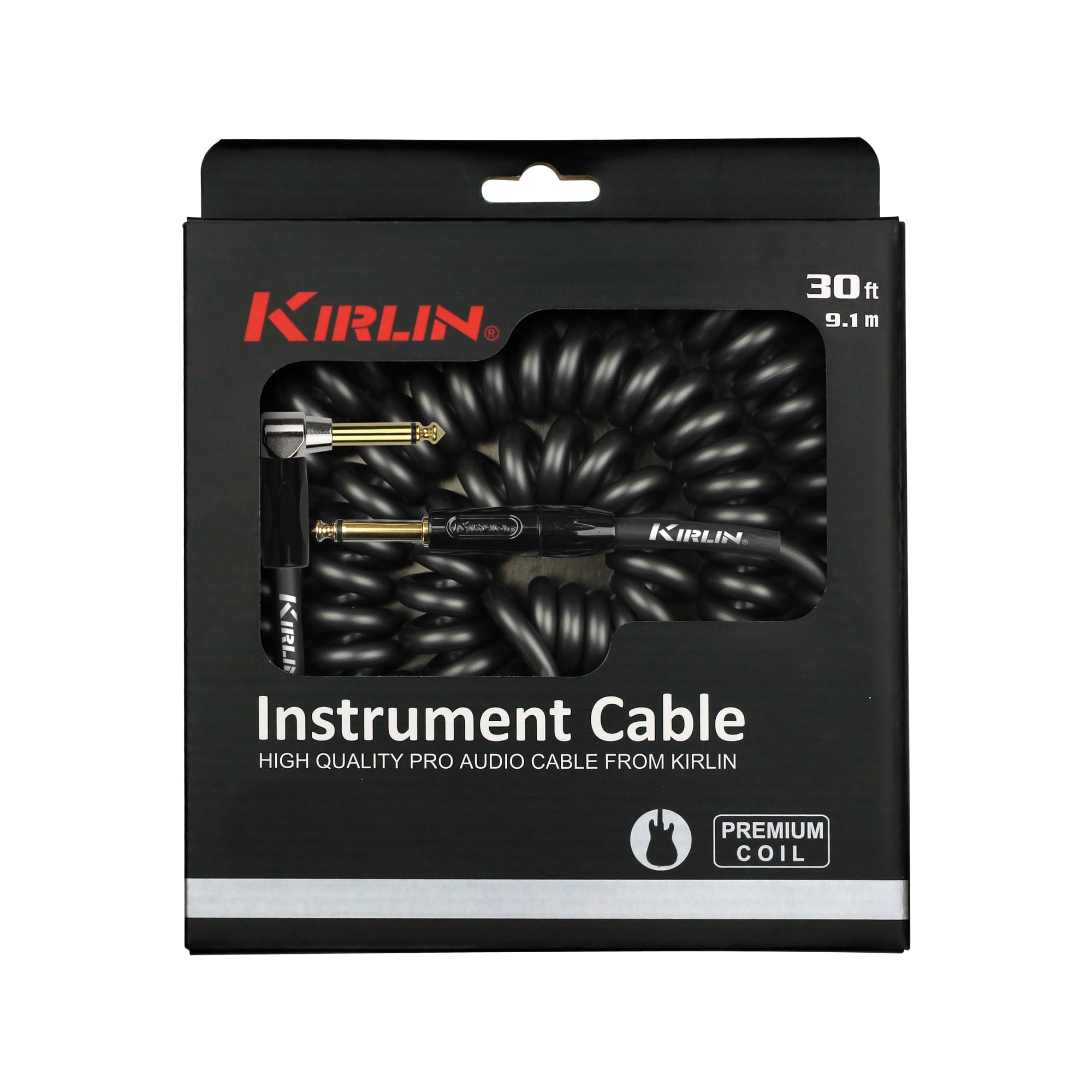 Kirlin IPK-222BFGL/BKE Premium kabel spiralny, 9 m, czarny